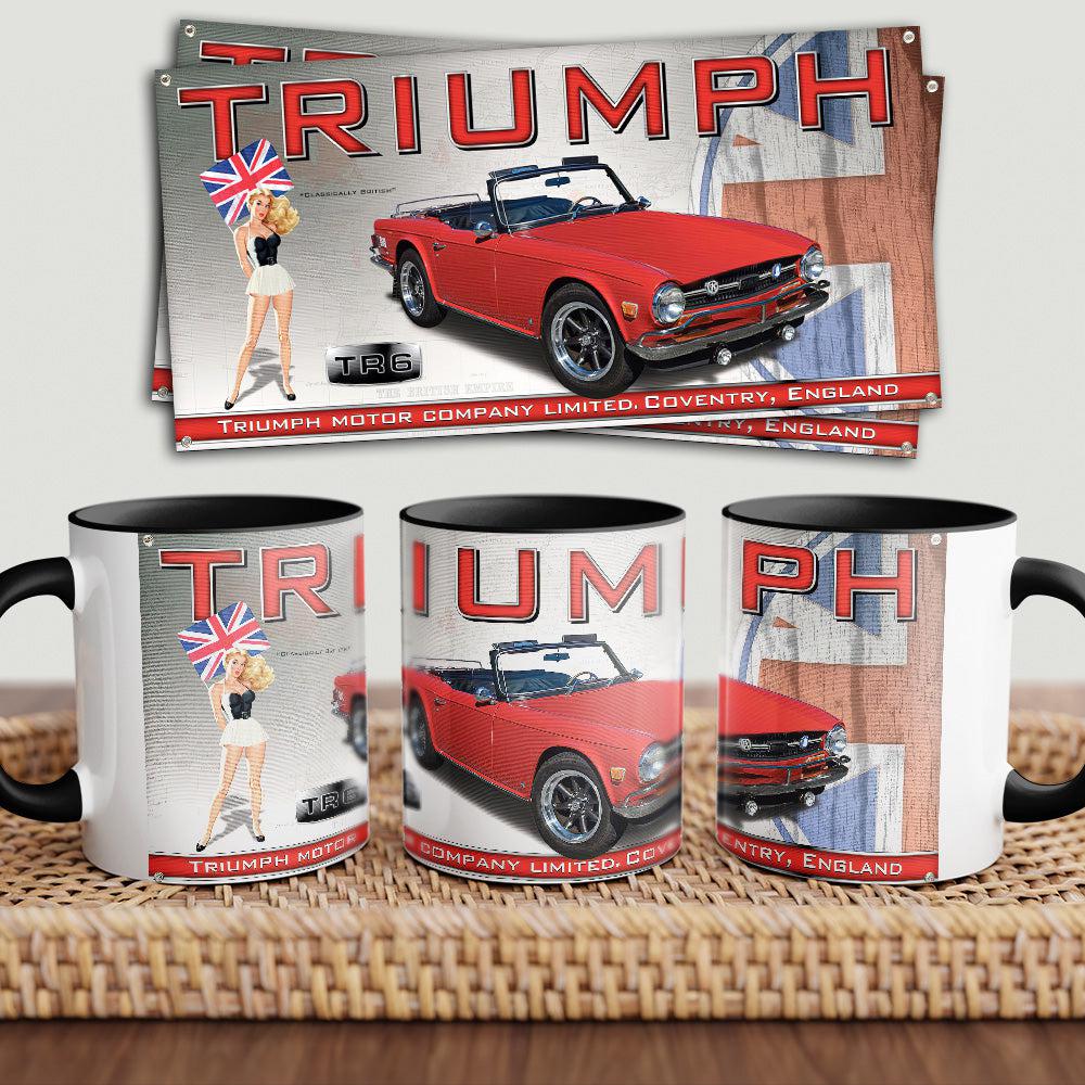 Triumph TR6 "To Toner" Vintage Keramisk Krus-Krus-Triumph-Garage Culture Shop- garage - man cave - merchandise