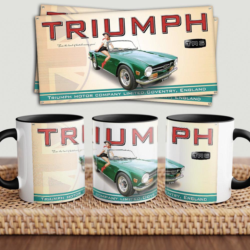 Triumph TR6 "To Toner" Vintage Keramisk Krus-Krus-Triumph-Garage Culture Shop- garage - man cave - merchandise
