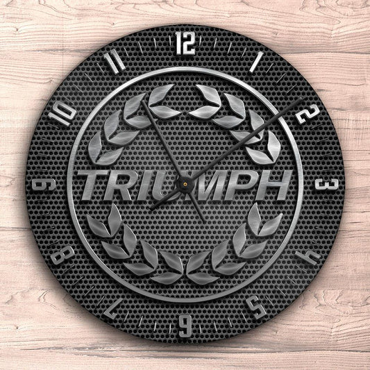 Triumph Vægur Rundt-Clock-Triumph-Garage Culture Shop- garage - man cave - merchandise