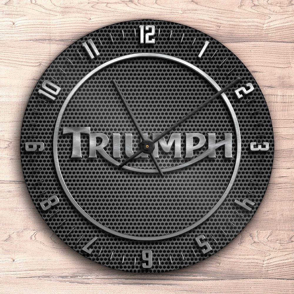 Triumph Vægur Rundt-Clock-Triumph-Garage Culture Shop- garage - man cave - merchandise