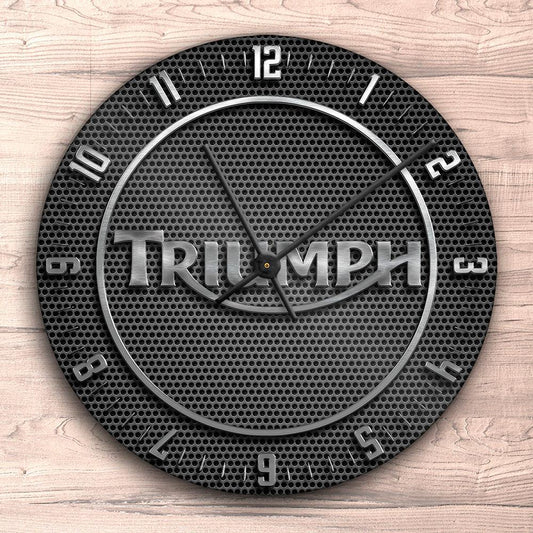 Triumph Vægur Rundt-Clock-Triumph-Garage Culture Shop- garage - man cave - merchandise