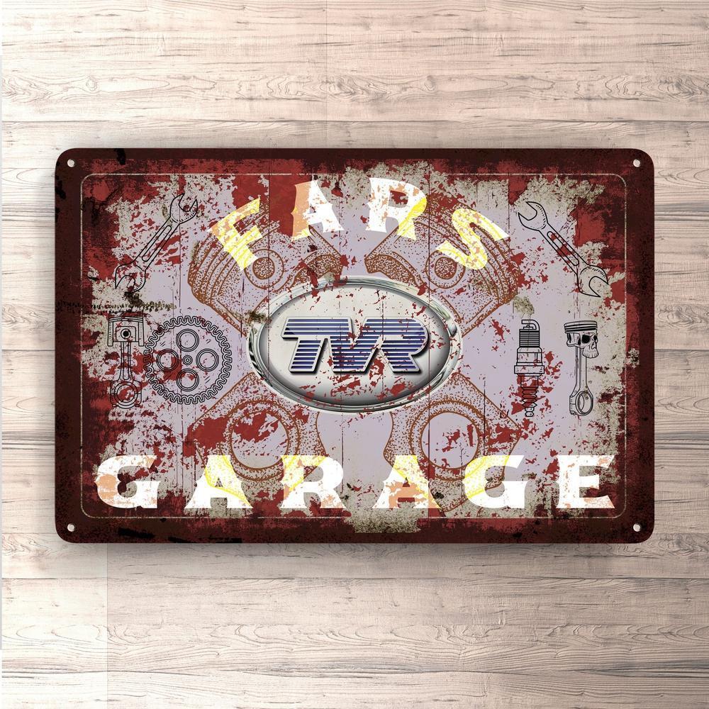 Tvr Fars Garage Vintage Skilte, Musemåtte, Dørmåtte-Skilte-TVR-Garage Culture Shop- garage - man cave - merchandise