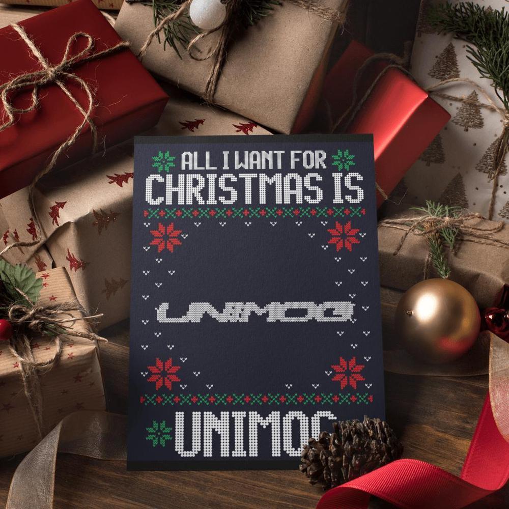 Unimog Juleskilte All I Want For Christmas Is Skilte, Musemåtte, Dørmåtte , Plakat-Skilte-Unimog-Garage Culture Shop- garage - man cave - merchandise