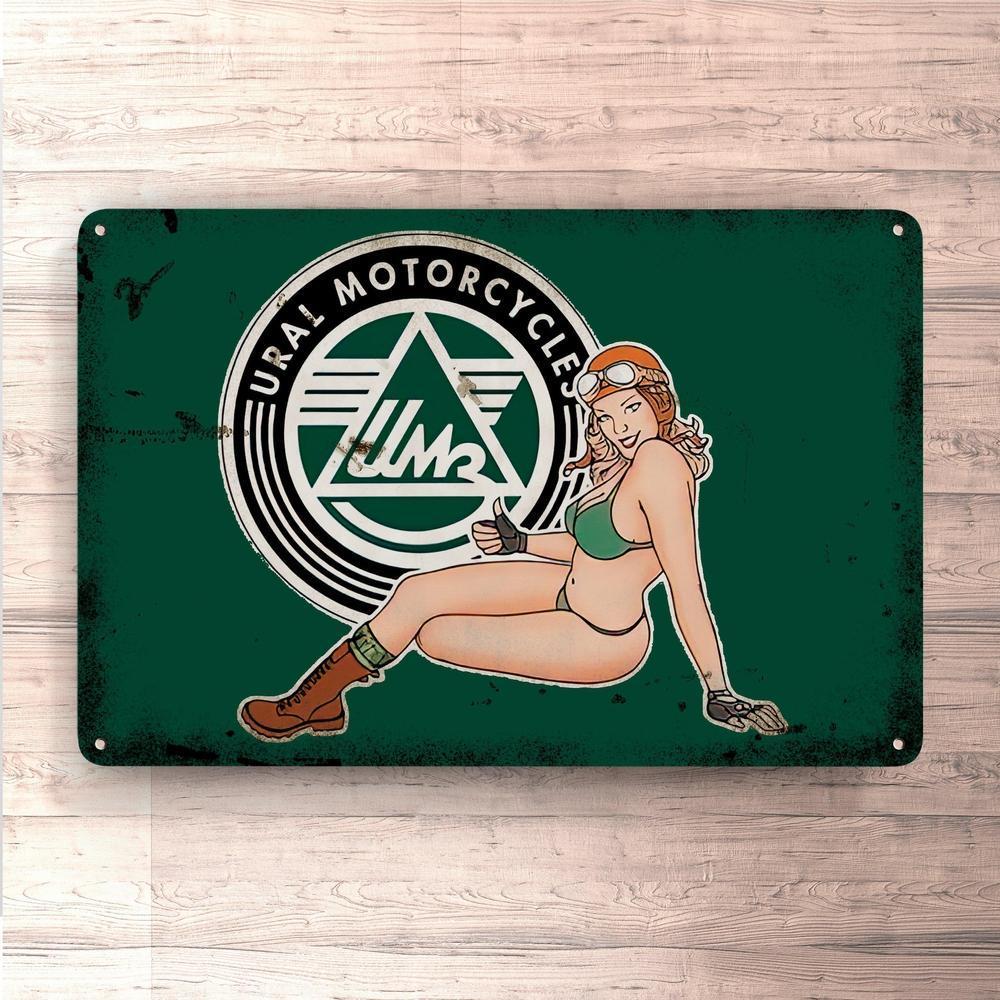 Ural Pin-Up Vintage Skilte, Musemåtte, Dørmåtte-Skilte-Ural-Garage Culture Shop- garage - man cave - merchandise