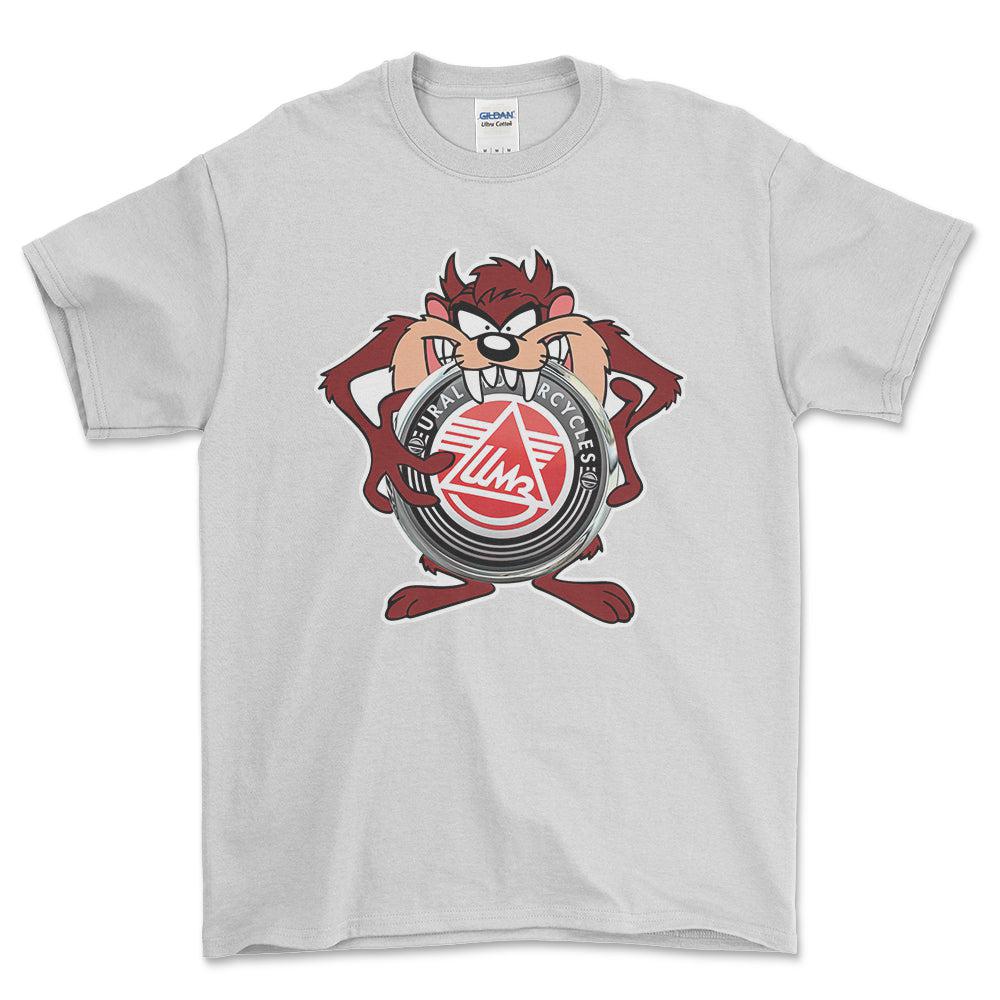 Ural TAZ Unisex T-Shirt , Bomuld-Beklædning-Ural-Hvid-S-Forside-Garage Culture Shop- garage - man cave - merchandise