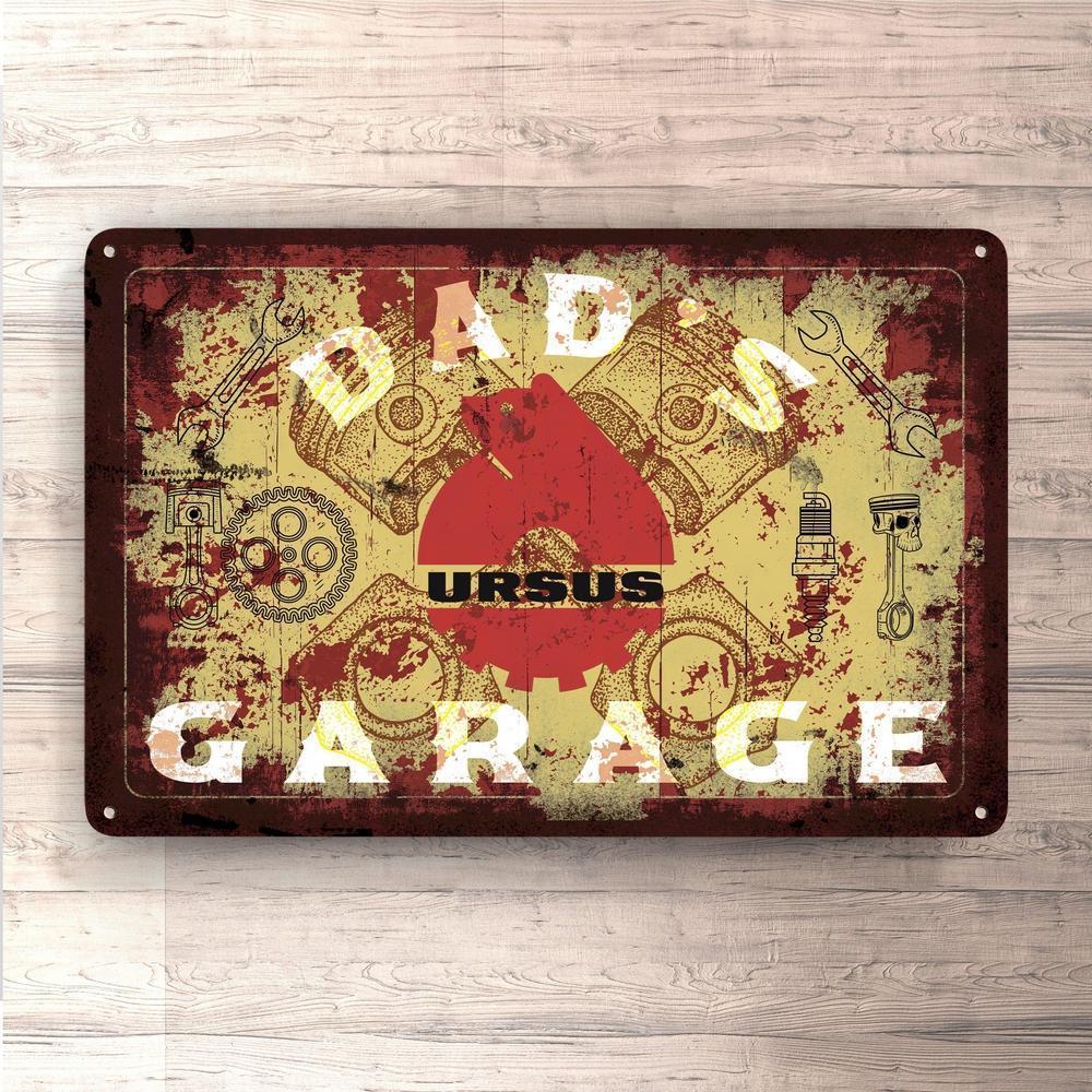 Ursus Dads Garage Vintage Skilte, Musemåtte, Dørmåtte-Skilte-Ursus-Garage Culture Shop- garage - man cave - merchandise