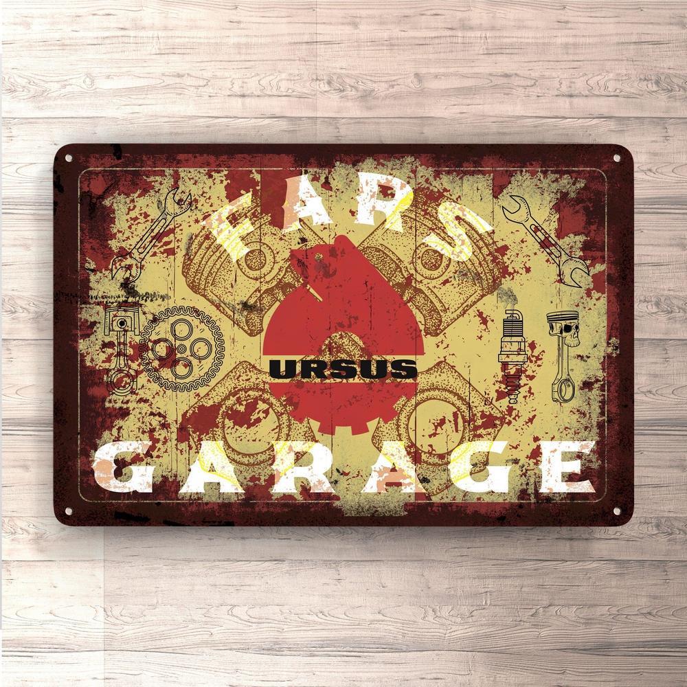 Ursus Fars Garage Vintage Skilte, Musemåtte, Dørmåtte-Skilte-Ursus-Garage Culture Shop- garage - man cave - merchandise
