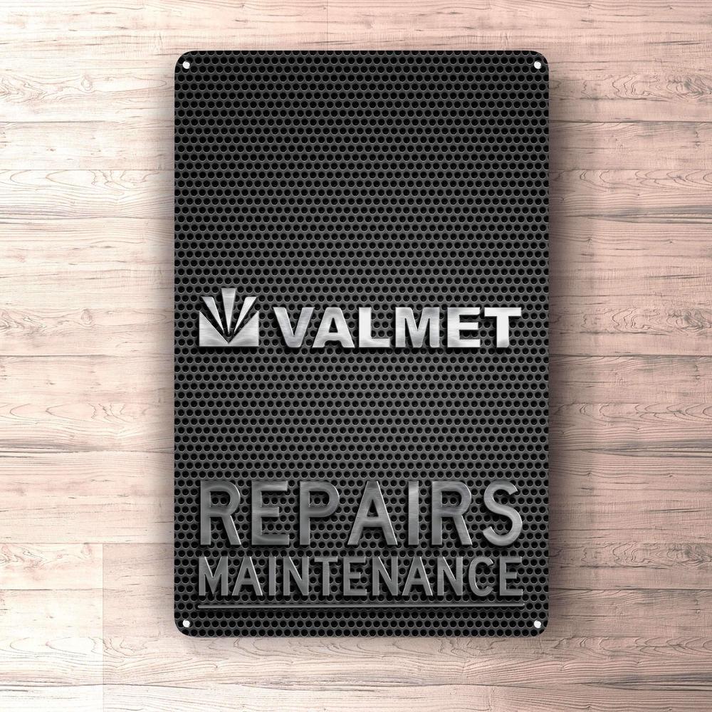 Valmet Repairs Maintenance Skilte, Musemåtte, Dørmåtte-Skilte-Valmet-Garage Culture Shop- garage - man cave - merchandise