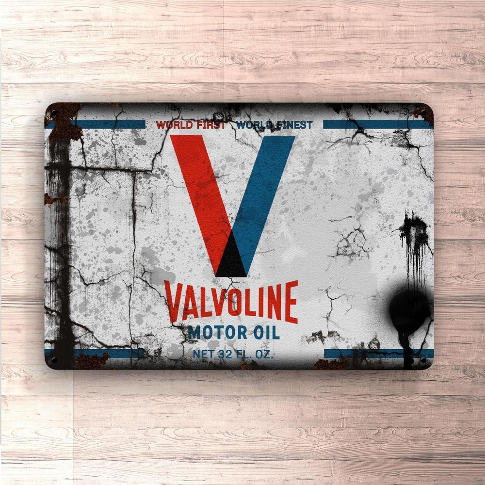 Valvoline Motorolie Skilte, Musemåtte, Dørmåtte-Skilte-Motoroil-Garage Culture Shop- garage - man cave - merchandise