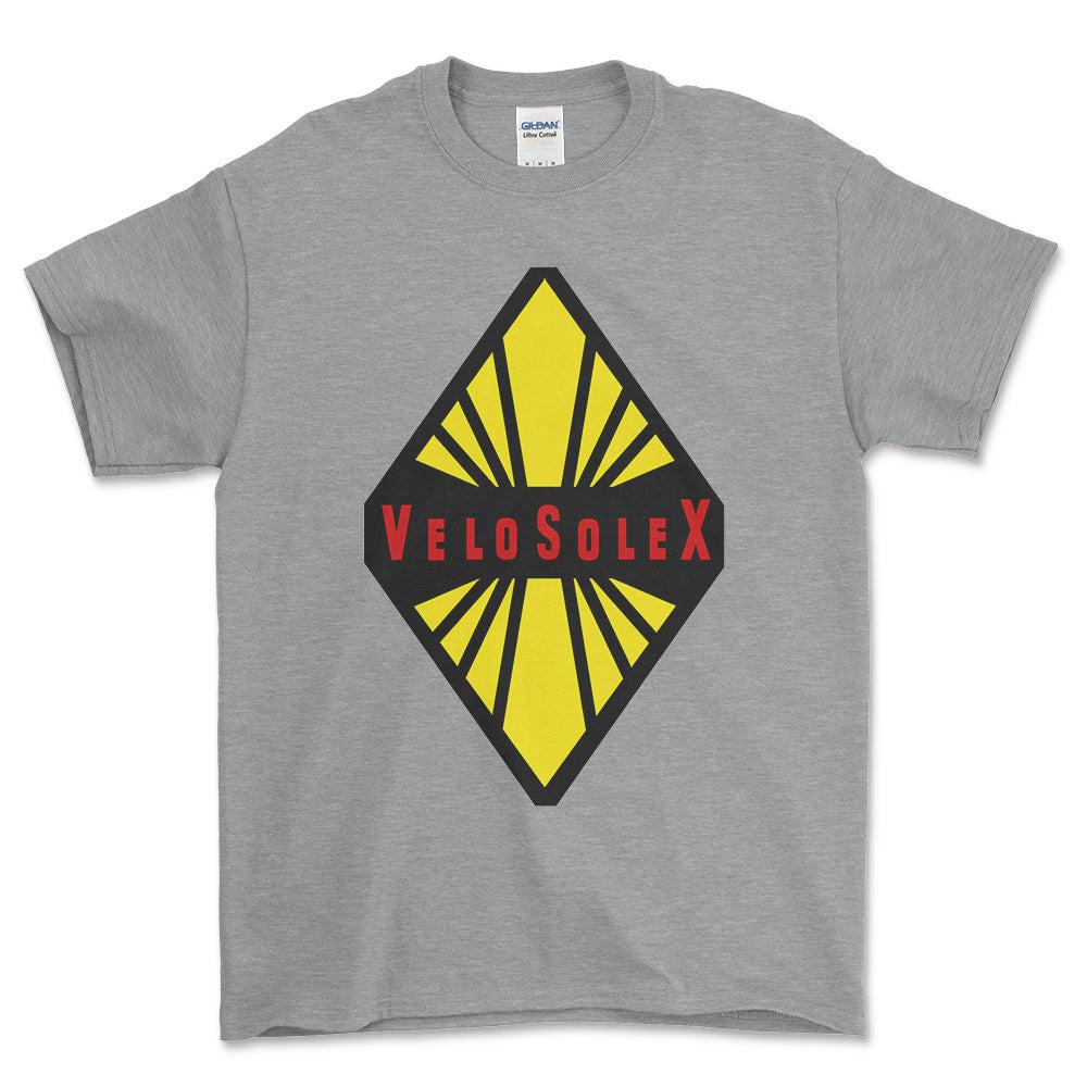 Velo Solex - Unisex T-Shirt , Bomuld-Beklædning-Velo Solex-Grå Sport-S-Forside-Garage Culture Shop- garage - man cave - merchandise