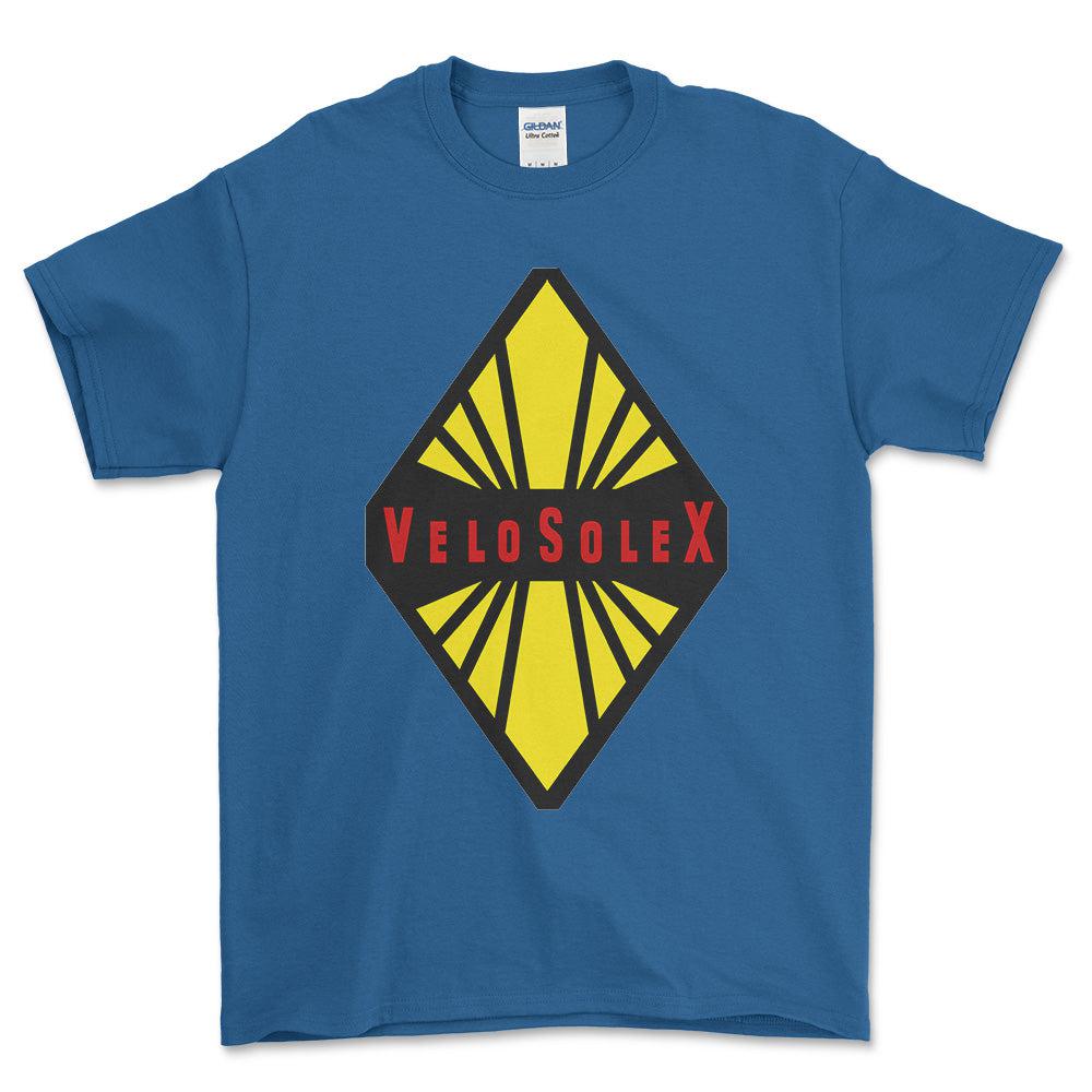 Velo Solex - Unisex T-Shirt , Bomuld-Beklædning-Velo Solex-Blå Royal-S-Forside-Garage Culture Shop- garage - man cave - merchandise