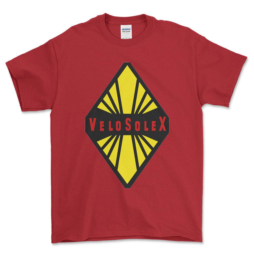 Velo Solex - Unisex T-Shirt , Bomuld-Beklædning-Velo Solex-Rød-S-Forside-Garage Culture Shop- garage - man cave - merchandise