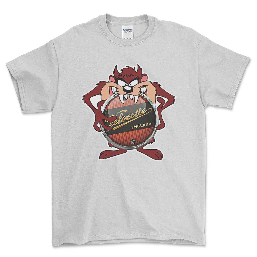 Velocete TAZ Unisex T-Shirt , Bomuld-Beklædning-Velocette-Hvid-S-Forside-Garage Culture Shop- garage - man cave - merchandise