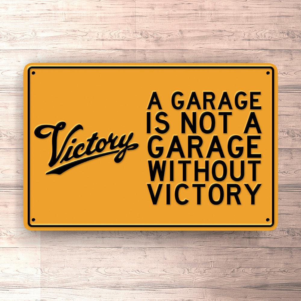 Victory A Garage Is Not A Garage Without Victory Skilte, Musemåtte, Dørmåtte , Plakat-Skilte-Victory-Garage Culture Shop- garage - man cave - merchandise