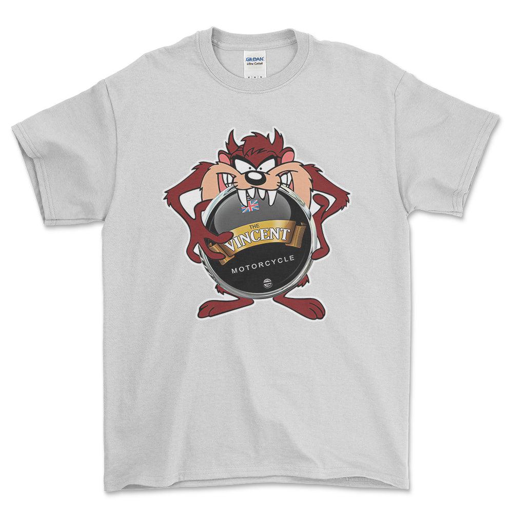 Vincent TAZ Unisex T-Shirt , Bomuld-Beklædning-Vincent-Hvid-S-Forside-Garage Culture Shop- garage - man cave - merchandise
