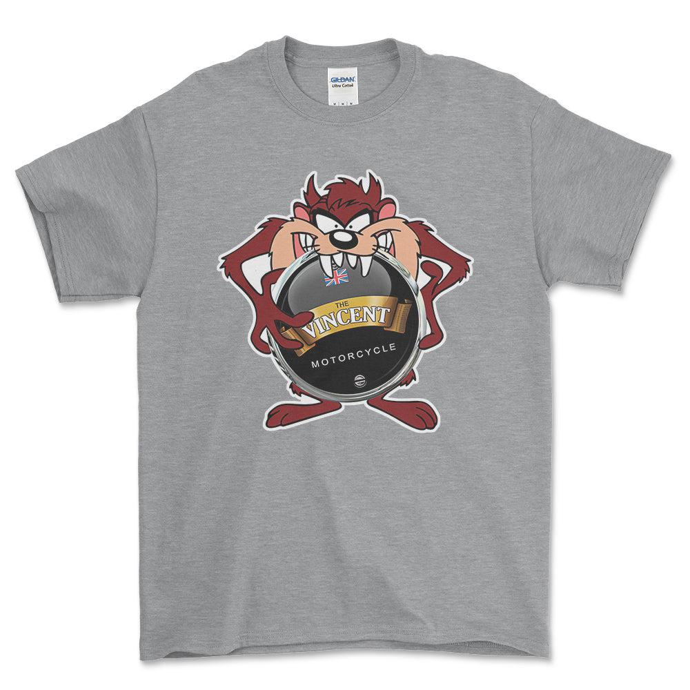 Vincent TAZ Unisex T-Shirt , Bomuld-Beklædning-Vincent-Grå Sport-S-Forside-Garage Culture Shop- garage - man cave - merchandise
