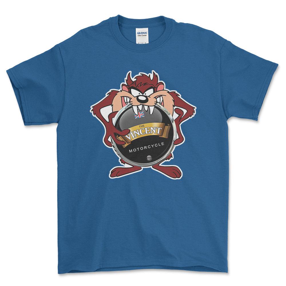 Vincent TAZ Unisex T-Shirt , Bomuld-Beklædning-Vincent-Blå Royal-S-Forside-Garage Culture Shop- garage - man cave - merchandise
