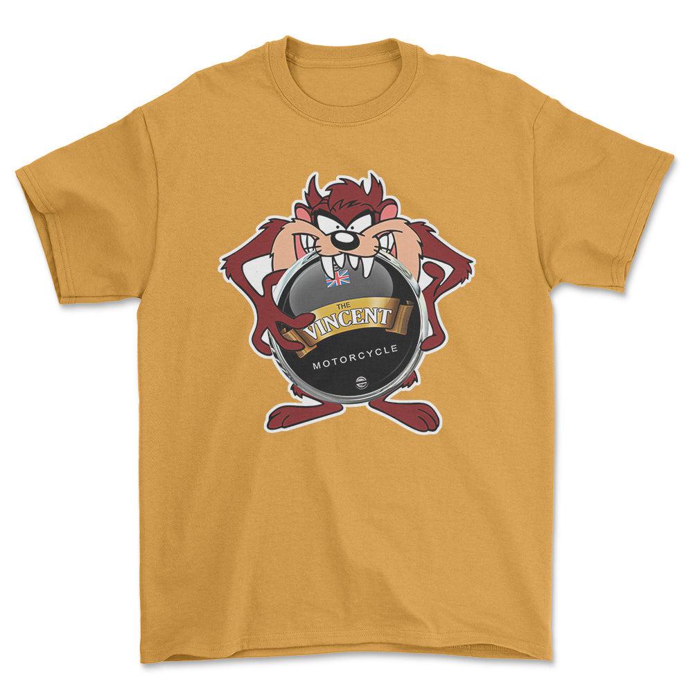 Vincent TAZ Unisex T-Shirt , Bomuld-Beklædning-Vincent-Guld-S-Forside-Garage Culture Shop- garage - man cave - merchandise