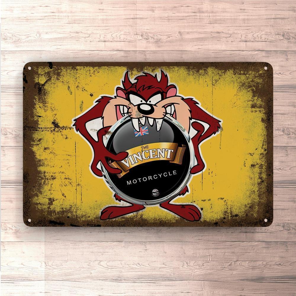 Vincent Taz Vintage Skilte, Musemåtte, Dørmåtte-Skilte-Vincent-Garage Culture Shop- garage - man cave - merchandise