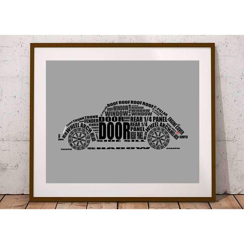 Volkswagen VW Beetle Skilte, Musemåtte, Dørmåtte , Plakat-Skilte-VW-Garage Culture Shop- garage - man cave - merchandise