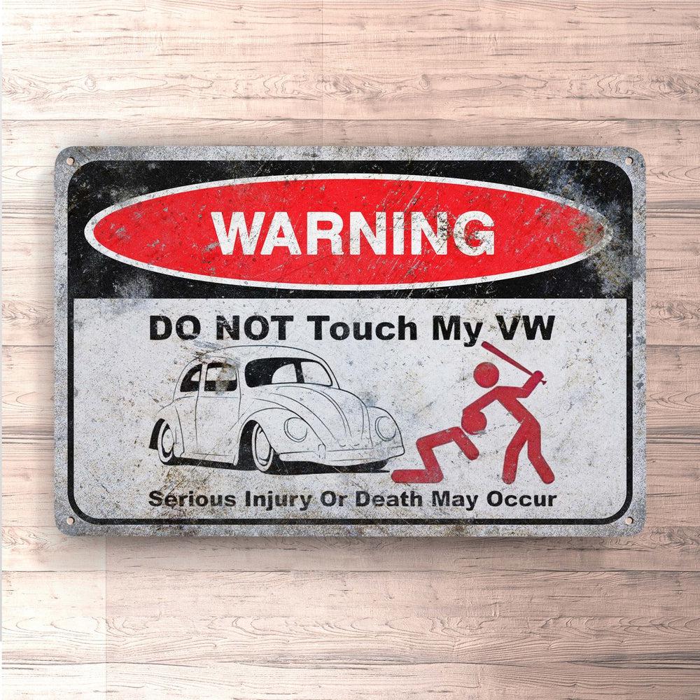 Volkswagen VW Do Not Touch My VW Skilte, Musemåtte, Dørmåtte-Skilte-VW-Garage Culture Shop- garage - man cave - merchandise