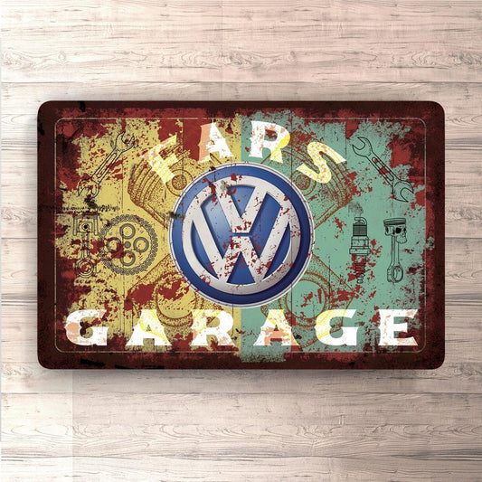 Volkswagen VW Fars Garage Vintage Skilte, Musemåtte, Dørmåtte , Plakat-Skilte-VW-Garage Culture Shop- garage - man cave - merchandise
