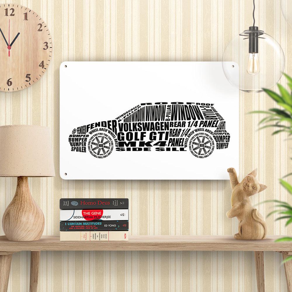 Volkswagen VW Golf Gti Mk4 Skilte, Musemåtte, Dørmåtte , Plakat-Skilte-VW-Garage Culture Shop- garage - man cave - merchandise