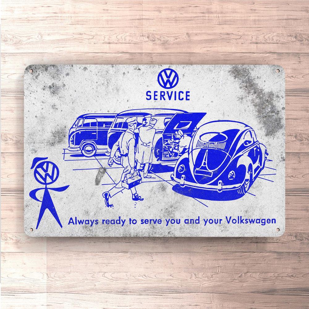 Volkswagen VW Service Vintage Skilte, Musemåtte, Dørmåtte-Skilte-VW-Garage Culture Shop- garage - man cave - merchandise