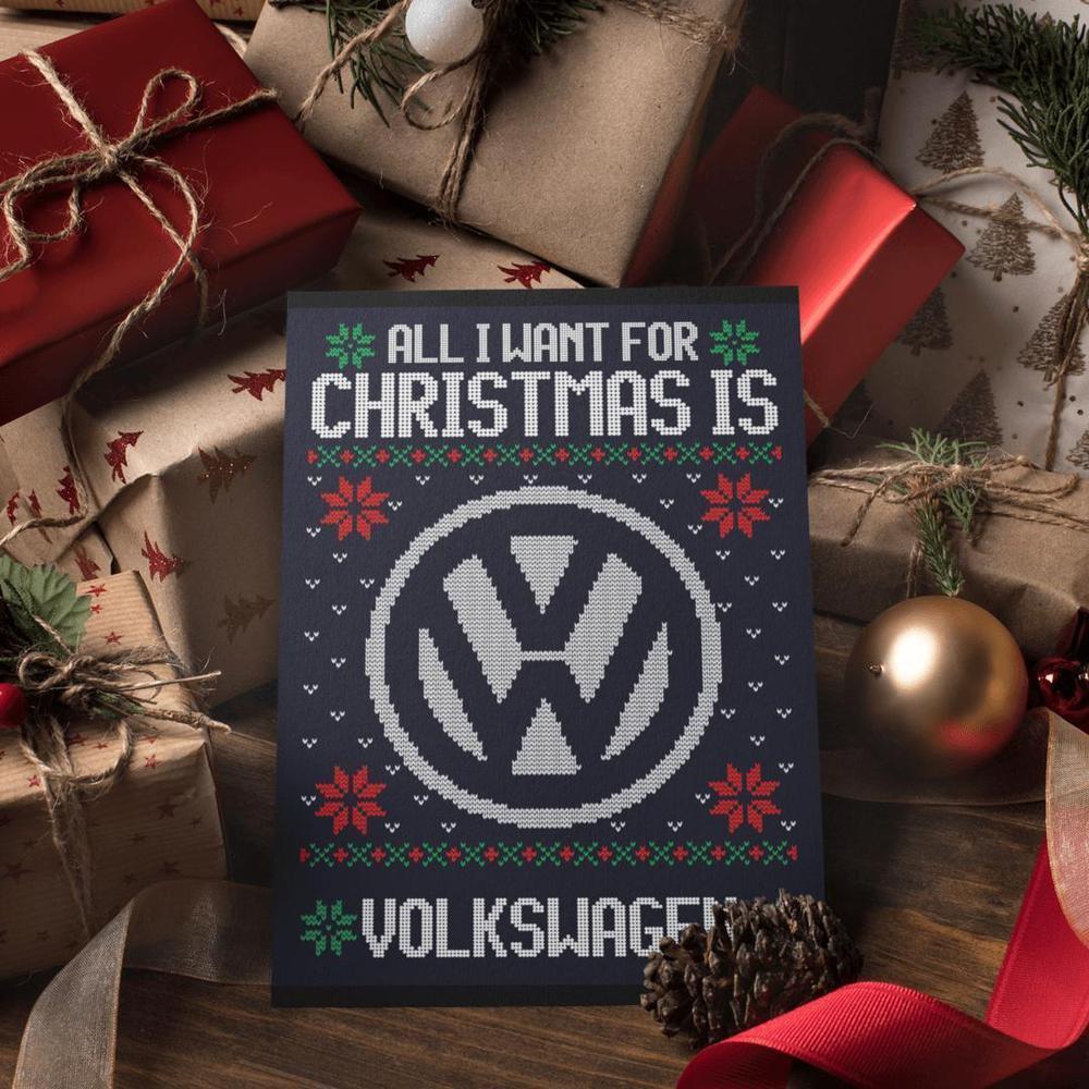 Volkswagen VW VW Juleskilte All I Want For Christmas Is Skilte, Musemåtte, Dørmåtte-Skilte-VW-Garage Culture Shop- garage - man cave - merchandise