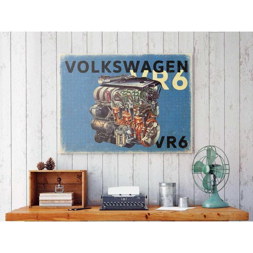 Volkswagen VW Vr6 Motor Skilte, Musemåtte, Dørmåtte-Skilte-VW-Garage Culture Shop- garage - man cave - merchandise