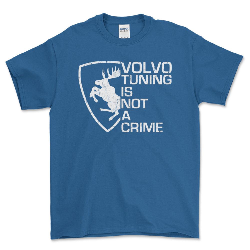 Volvo Tuning Is Not A Crime Unisex T-Shirt , Bomuld-Beklædning-Volvo-Blå Royal-S-Forside-Garage Culture Shop- garage - man cave - merchandise