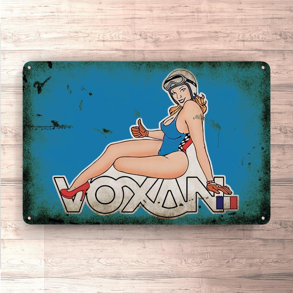 Voxan Pin-Up Vintage Skilte, Musemåtte, Dørmåtte-Skilte-Voxan-Garage Culture Shop- garage - man cave - merchandise