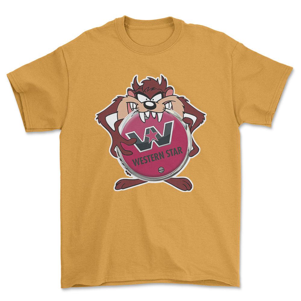 Wester Star TAZ Unisex T-Shirt , Bomuld-Beklædning-Western Star-Guld-S-Forside-Garage Culture Shop- garage - man cave - merchandise