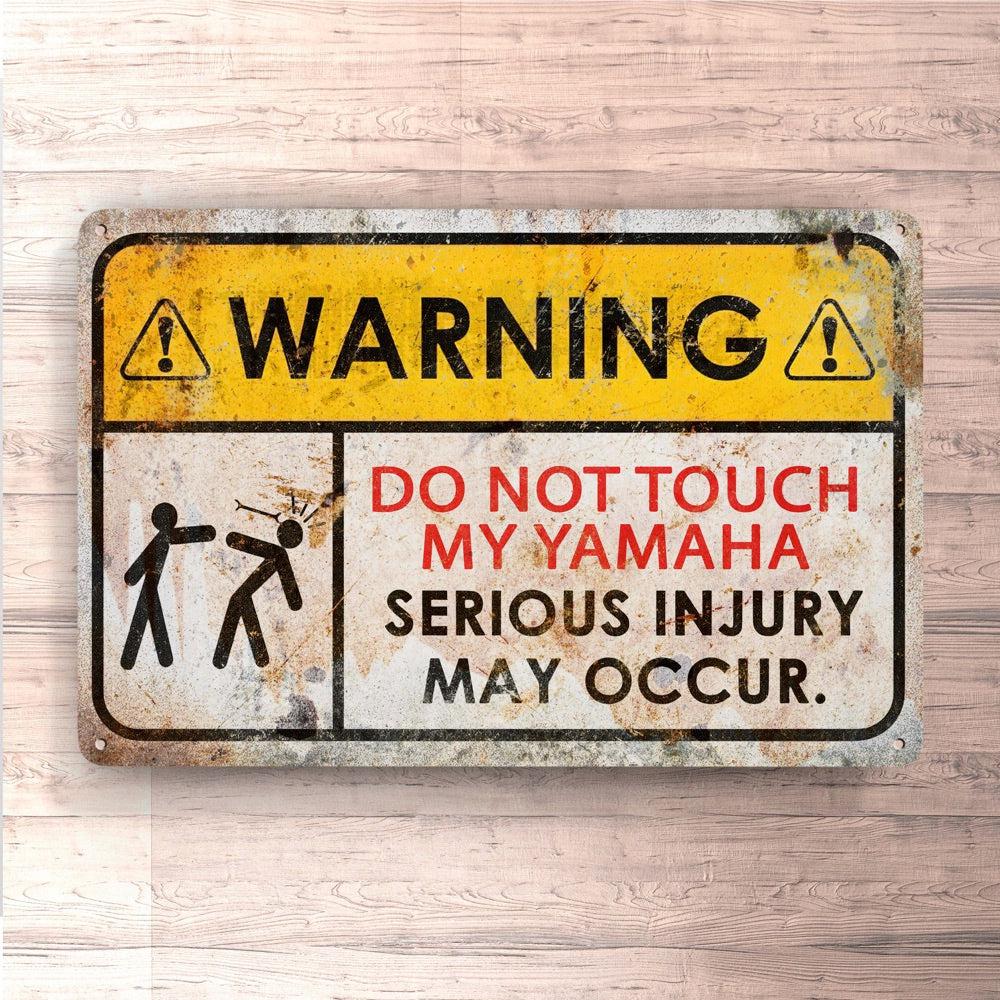Yamaha Dont Touch My Yamaha - Skilte, Musemåtte, Dørmåtte-Skilte-Yamaha-Garage Culture Shop- garage - man cave - merchandise