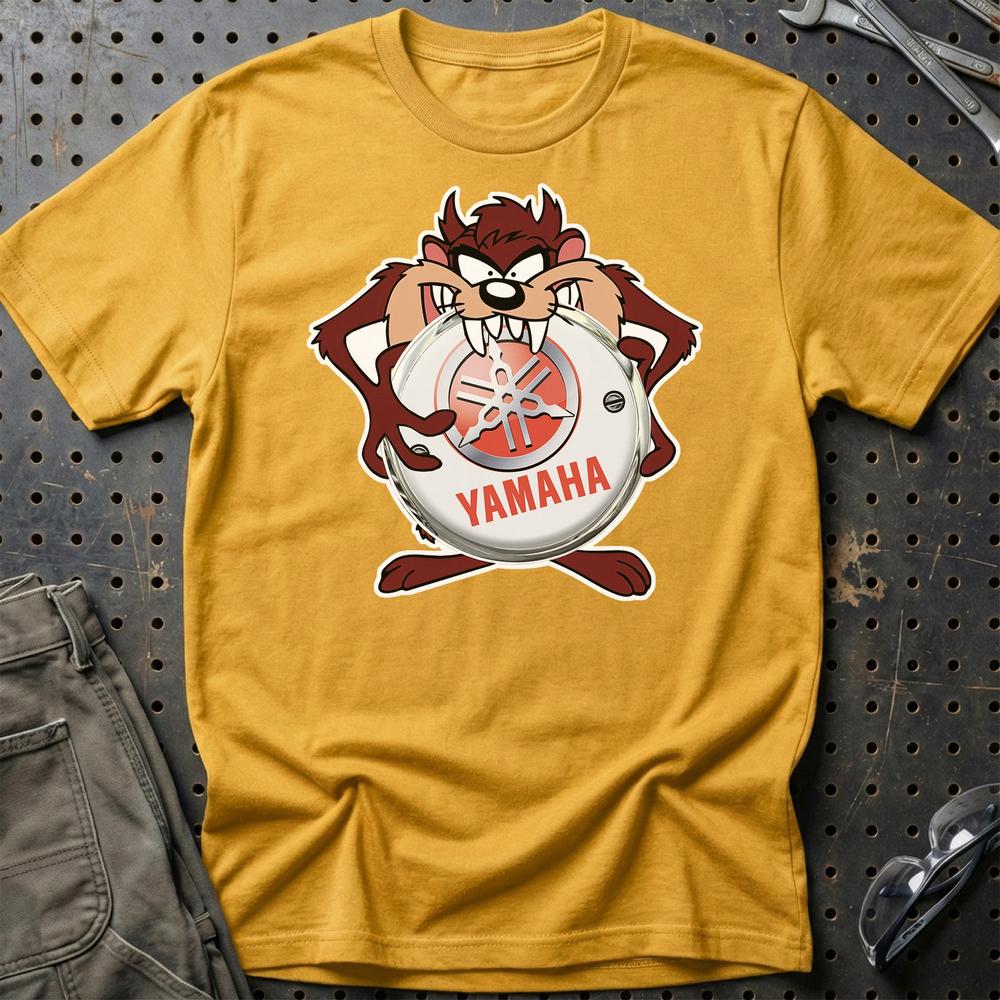 Yamaha TAZ Unisex T-Shirt , Bomuld-Beklædning-Yamaha-Guld-S-Garage Culture Shop- garage - man cave - merchandise