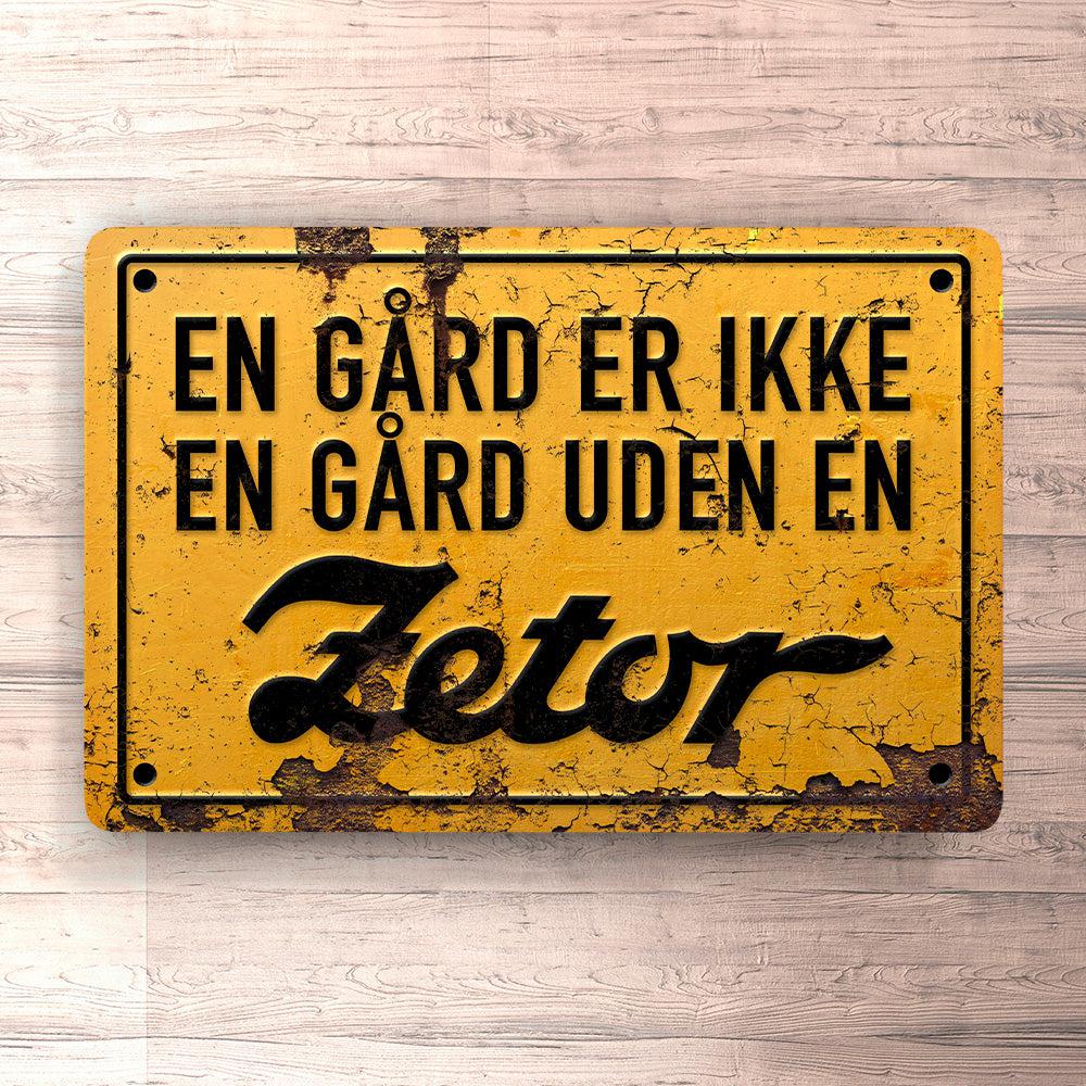 Zetor En Gård Er Ikke En Gård Uden En Zetor Skilte, Musemåtte, Dørmåtte-Skilte-Zetor-Garage Culture Shop- garage - man cave - merchandise