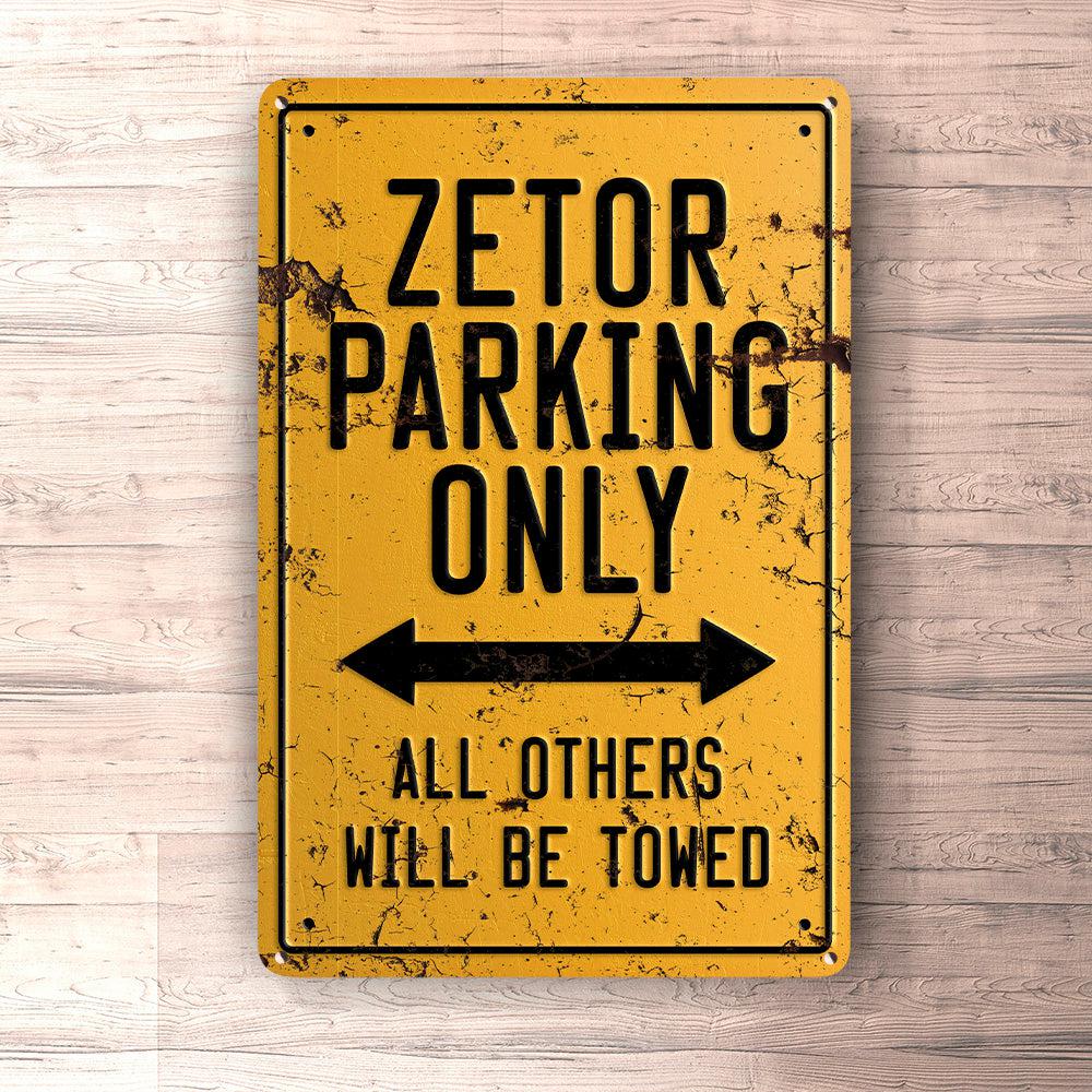 Zetor Parking Only Skilte, Musemåtte, Dørmåtte-Parking skilte-Zetor-Garage Culture Shop- garage - man cave - merchandise