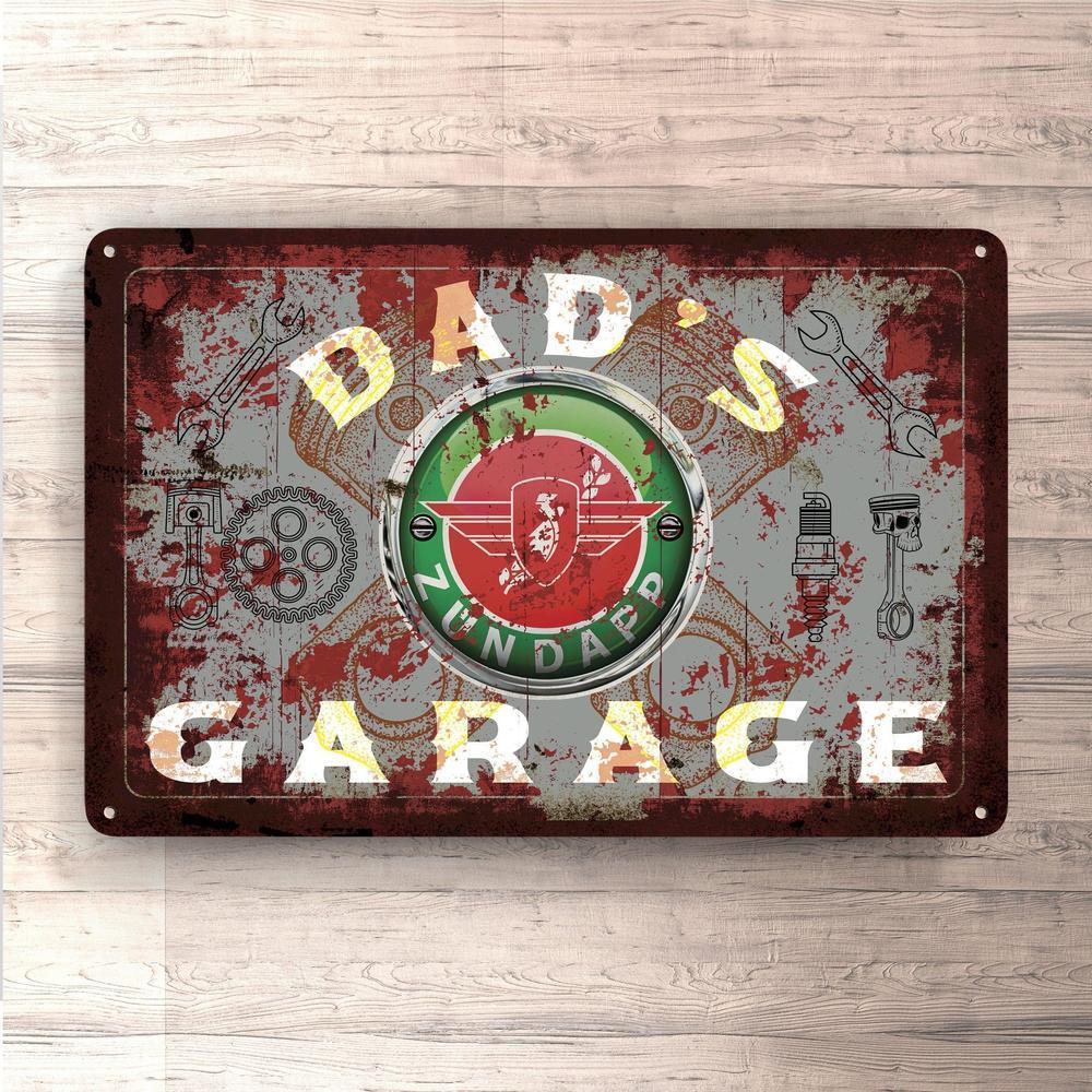 Zundapp Dads Garage Vintage Skilte, Musemåtte, Dørmåtte-Skilte-Zündapp-Garage Culture Shop- garage - man cave - merchandise