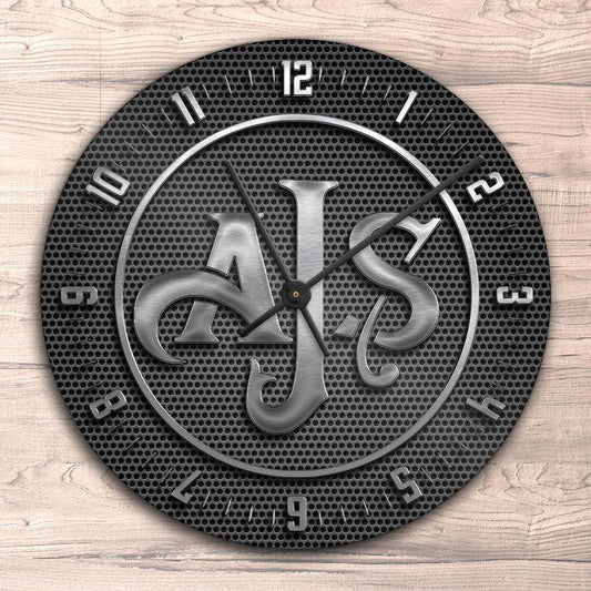 Ajs Vægur Rundt-Clock-AJS-Garage Culture Shop- garage - man cave - merchandise