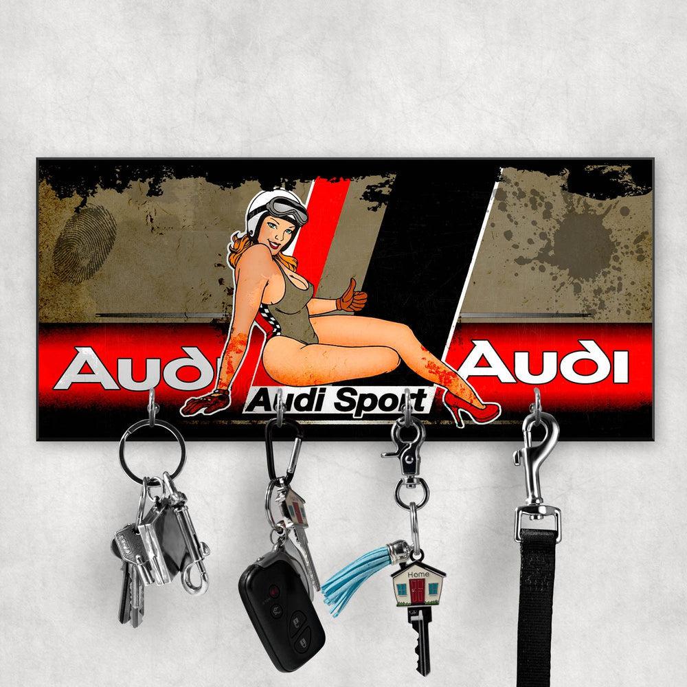 Audi Sport Pin-Up Vintage Nøgleholdere-Nøgleholdere-Audi-Garage Culture Shop- garage - man cave - merchandise