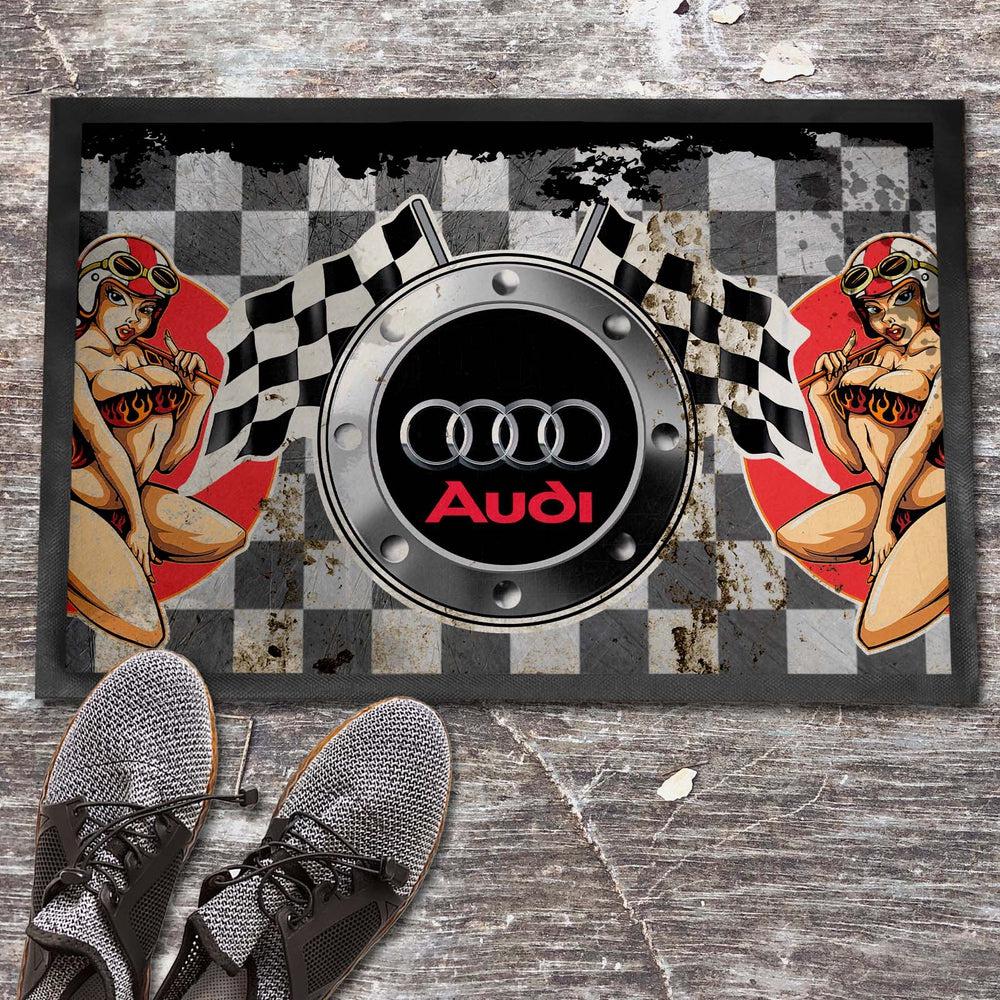 Audi Vintage Dørmåtte-Dørmåtte-Audi-Garage Culture Shop- garage - man cave - merchandise
