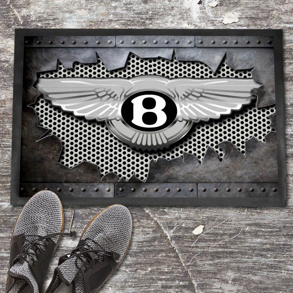 Bentley Metal Ripped Dørmåtte-Dørmåtte-Bentley-Garage Culture Shop- garage - man cave - merchandise
