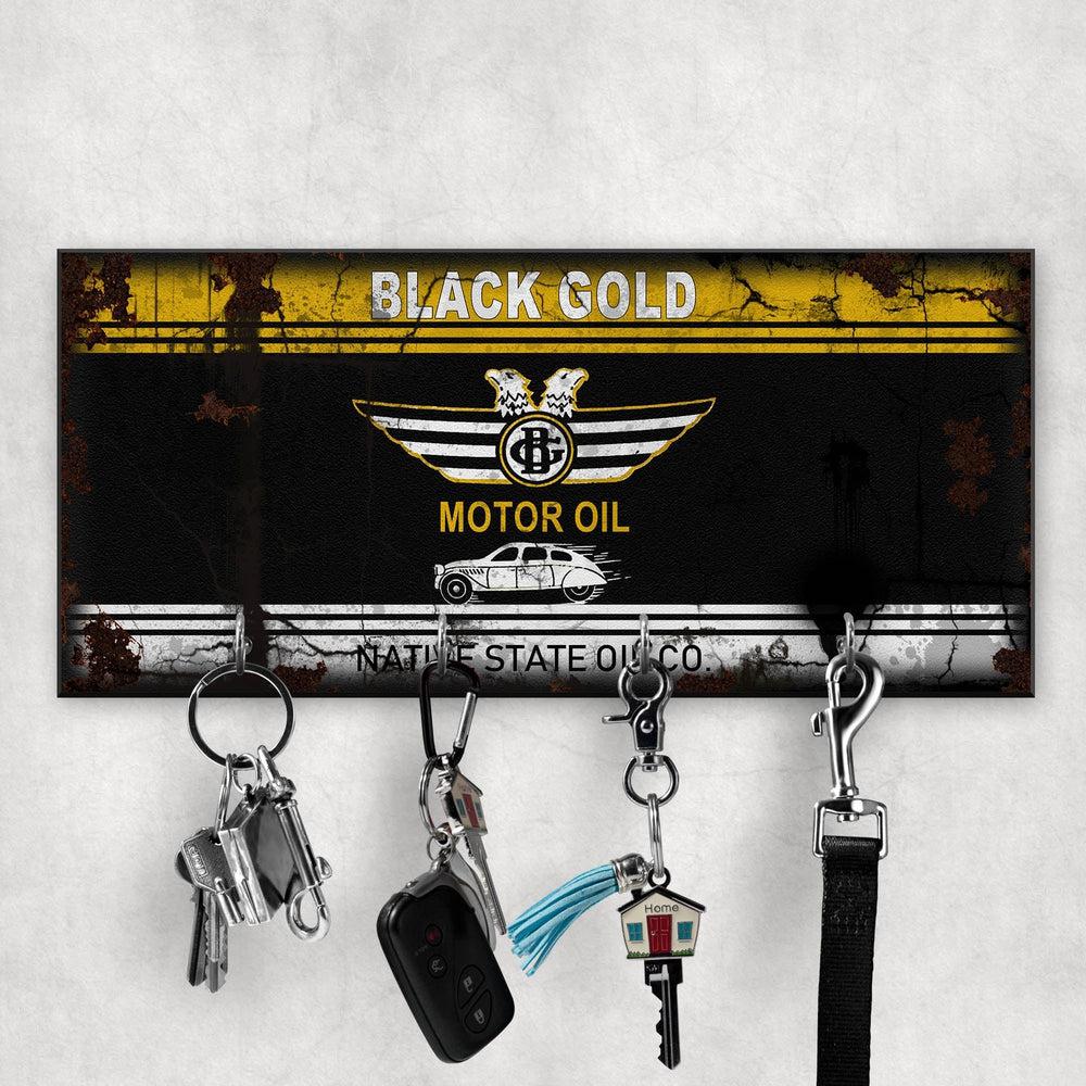 Black Gold Motor Oil Vintage Nøgleholdere-Nøgleholdere-Motoroil-Garage Culture Shop- garage - man cave - merchandise