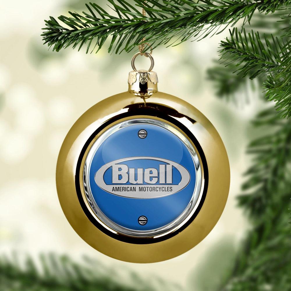 Buell Julekugle-Julekugle-Buell-Guld-Garage Culture Shop- garage - man cave - merchandise
