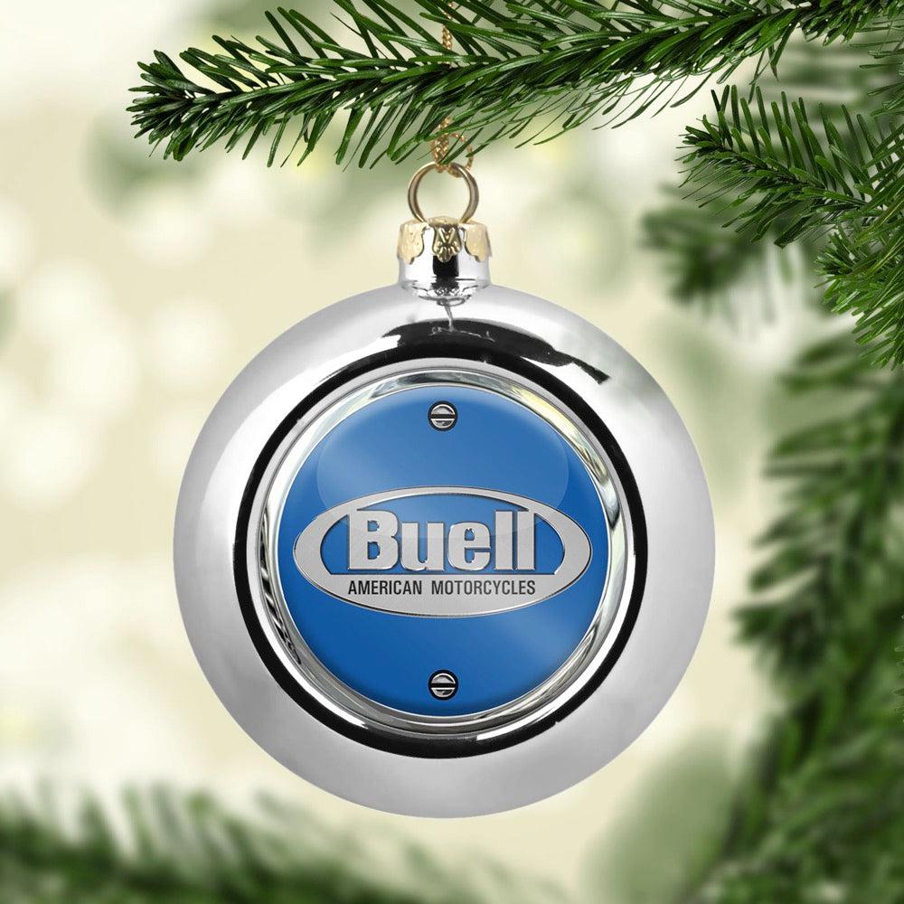 Buell Julekugle-Julekugle-Buell-Sølv-Garage Culture Shop- garage - man cave - merchandise