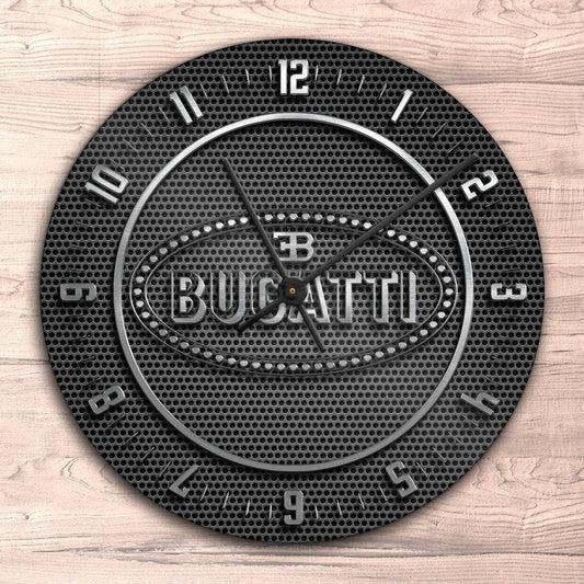 Bugatti Vægur Rundt-Clock-Bugatti-Garage Culture Shop- garage - man cave - merchandise