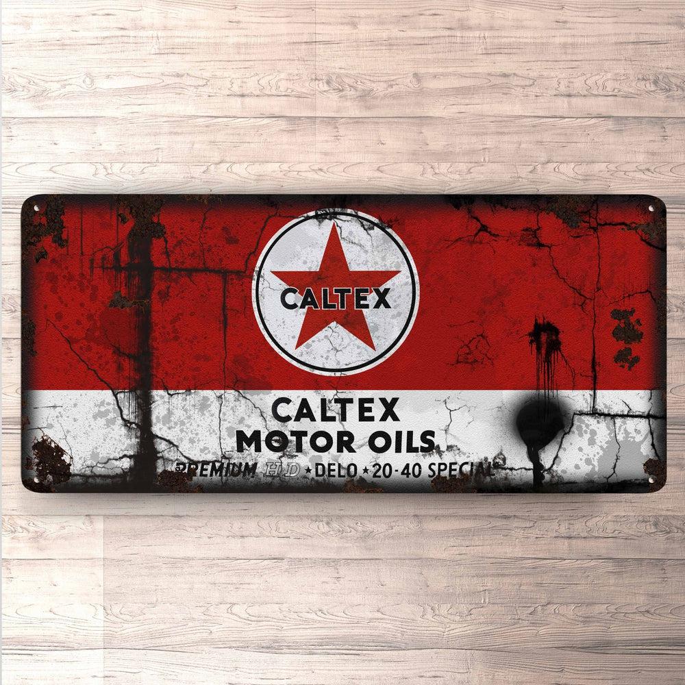 Caltex Motor Oil Vintage 30x60cm Skilt-Skilte-Motoroil-Garage Culture Shop- garage - man cave - merchandise