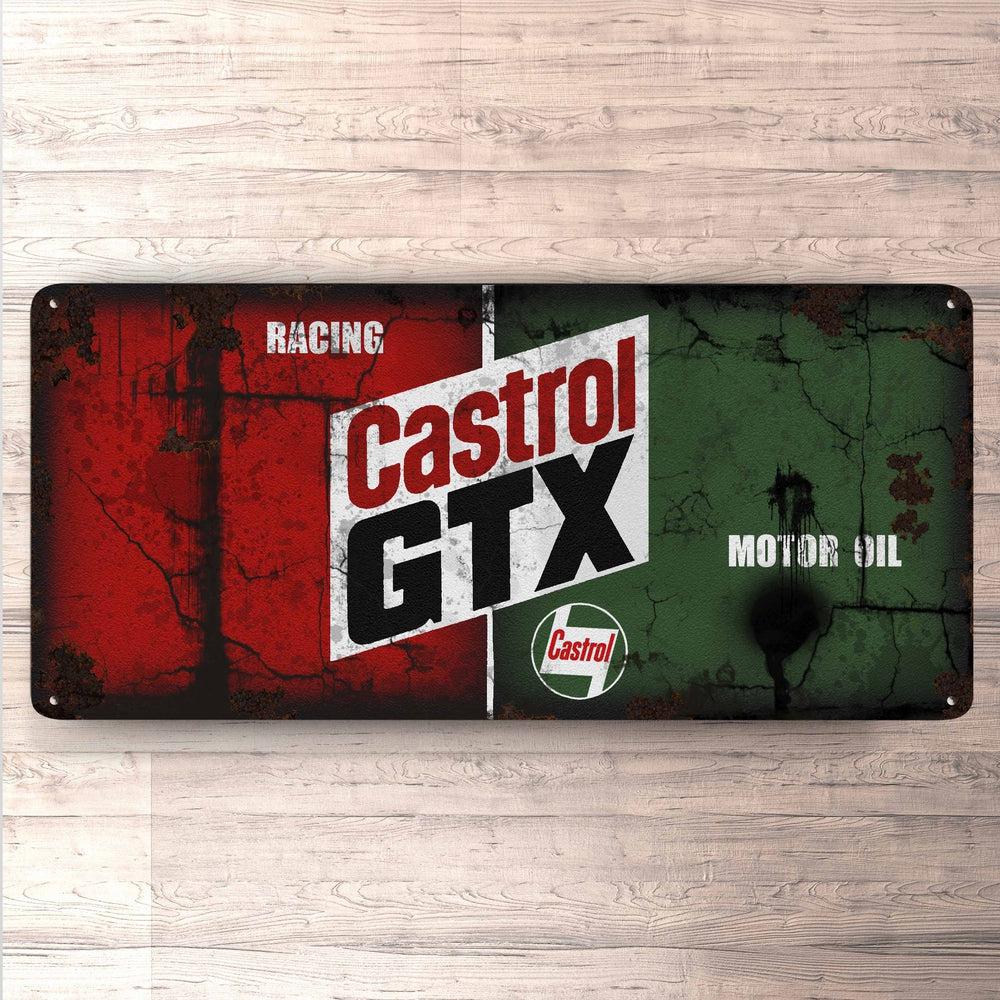 Castrol GTX Motor Oil Vintage 30x60cm Skilt-Skilte-Motoroil-Garage Culture Shop- garage - man cave - merchandise
