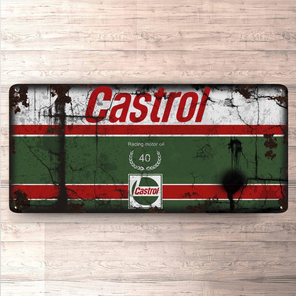 Castrol Motor Oil Vintage 30x60cm Skilt-Skilte-Motoroil-Garage Culture Shop- garage - man cave - merchandise