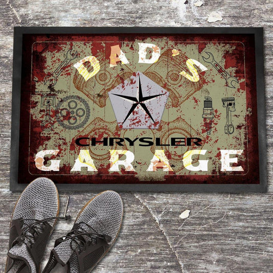 Chrysler Dads Garage Vintage Dørmåtte-Dørmåtte-Chrysler-Garage Culture Shop- garage - man cave - merchandise